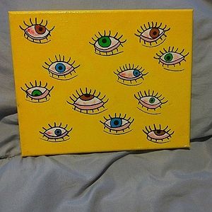 hand painted psycho eyes